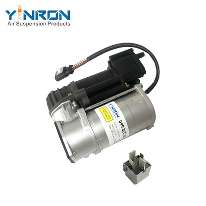 Side profile view of Mercedes‑Benz air suspension compressor pump A0993200004 with relay